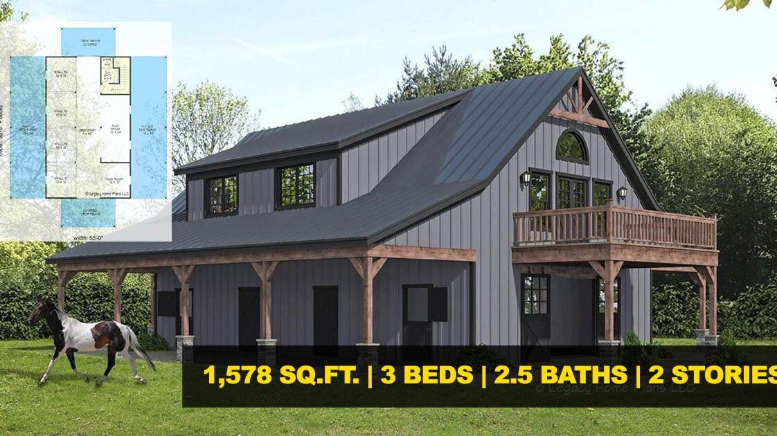 149 Ranch Style Barndominium With Stable Feature Image 1 1122x630 